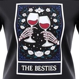 TORRID "Skeleton Besties" Classic Fit Heritage Jersey Crew Tee NWT Size 3X